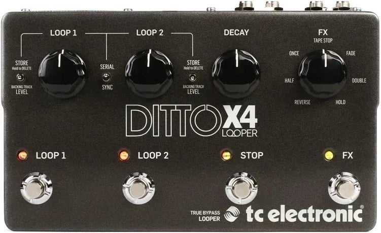 Efekt kitarë TC Electronic Ditto X4 Looper, i zi