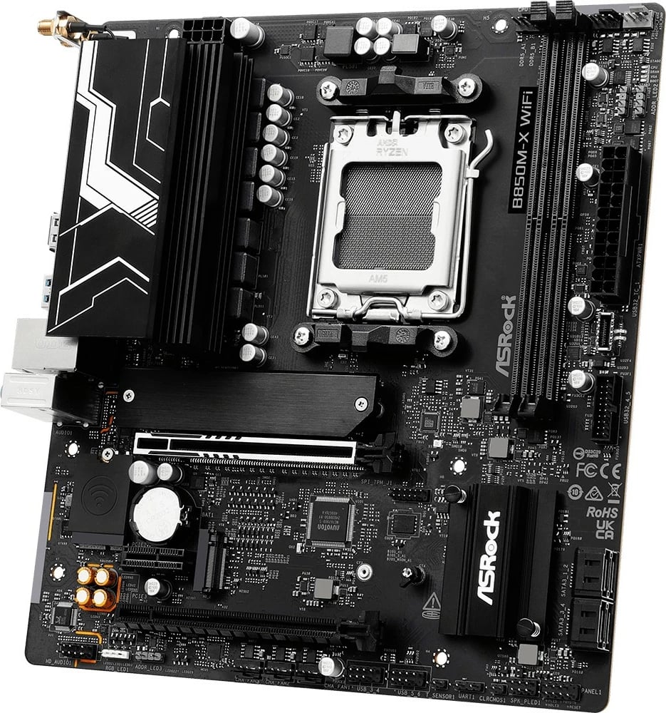 Pllakë amë ASRock B850M-X WIFI R2.0, Socket AM5, DDR5, micro ATX, WiFi 6E, E zezë