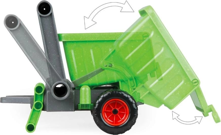 Rimorkio lodër Lena EcoActives, plastikë-dru, 23cm, për djem, e gjelbër/gri/kuqe/zezë Rimorkio lodër Lena EcoActives, plastikë-dru, 23cm, për djem, e gjelbër/gri/kuqe/zezë