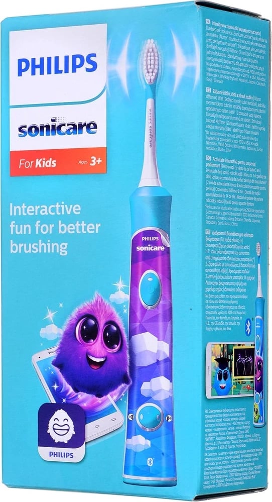 Furçë dhëmbësh elektrike Philips Sonicare, Bluetooth, për fëmijë, e kaltër/bardhë
