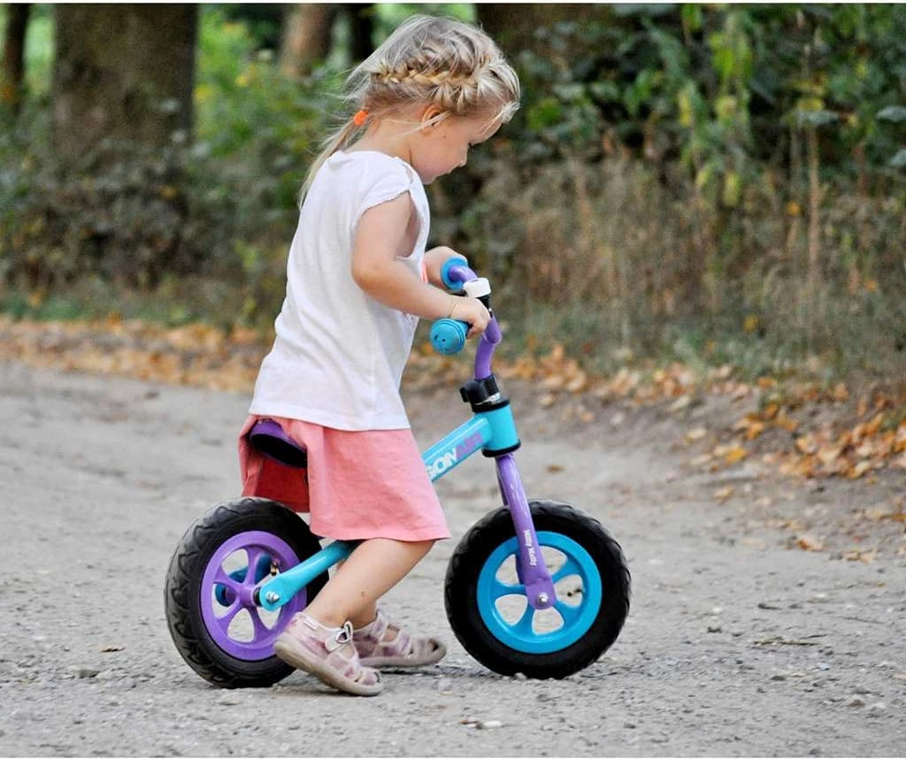 Bicikletë balancuese Milly Mally Dragon Air 10\", konstruksion çeliku i lehtë, timon/ulëse të rregullueshme, goma të fryjshme, zile, jeshile (mint)