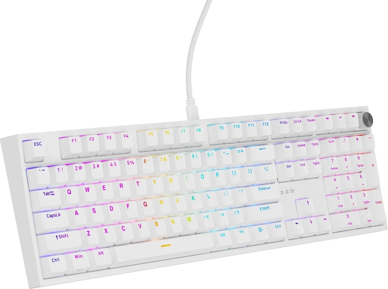 Tastierë mekanike GENESIS NKG-2300, USB, QWERTY, Anglisht, e bardhë