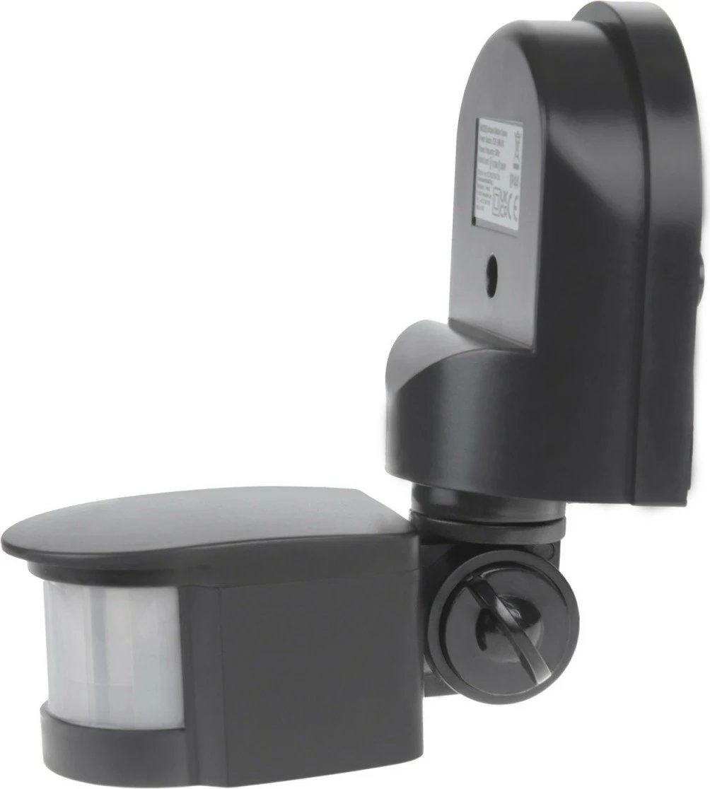 Sensor lëvizjes dhe muzgut, Maclean MCE25GR, 180°, 5-12 m, IP44, e zezë