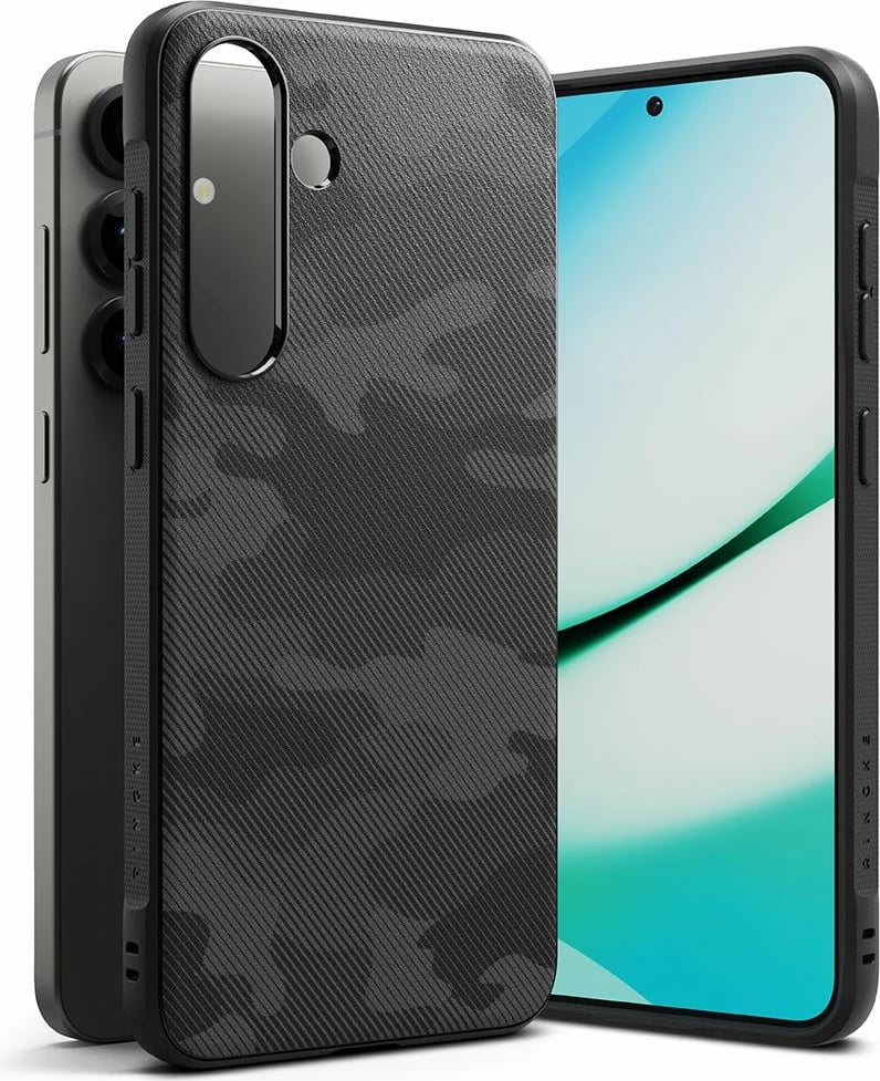 Mbështjellës Ringke Onyx për Samsung Galaxy S25, Black Camo