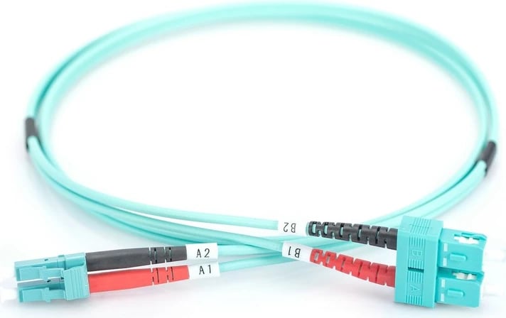 Kabllo optike patchcord Digitus DK-2532-01/3, LC-SC, OM3, 1m, Turquoise