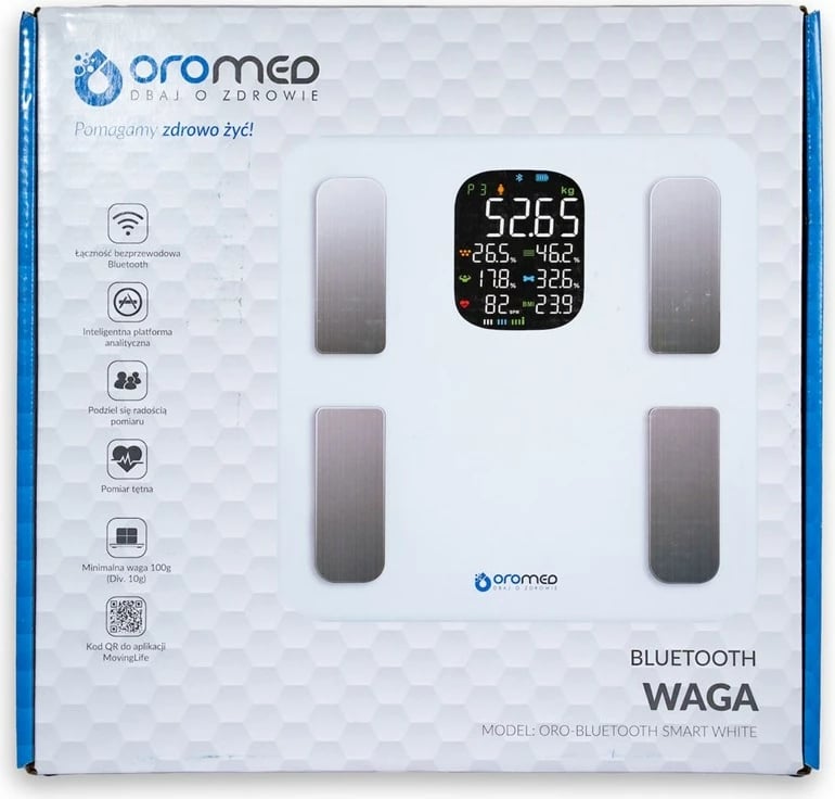 Peshore elektronike banjo Oromed ORO-BLUETOOTH SMART, e bardhë