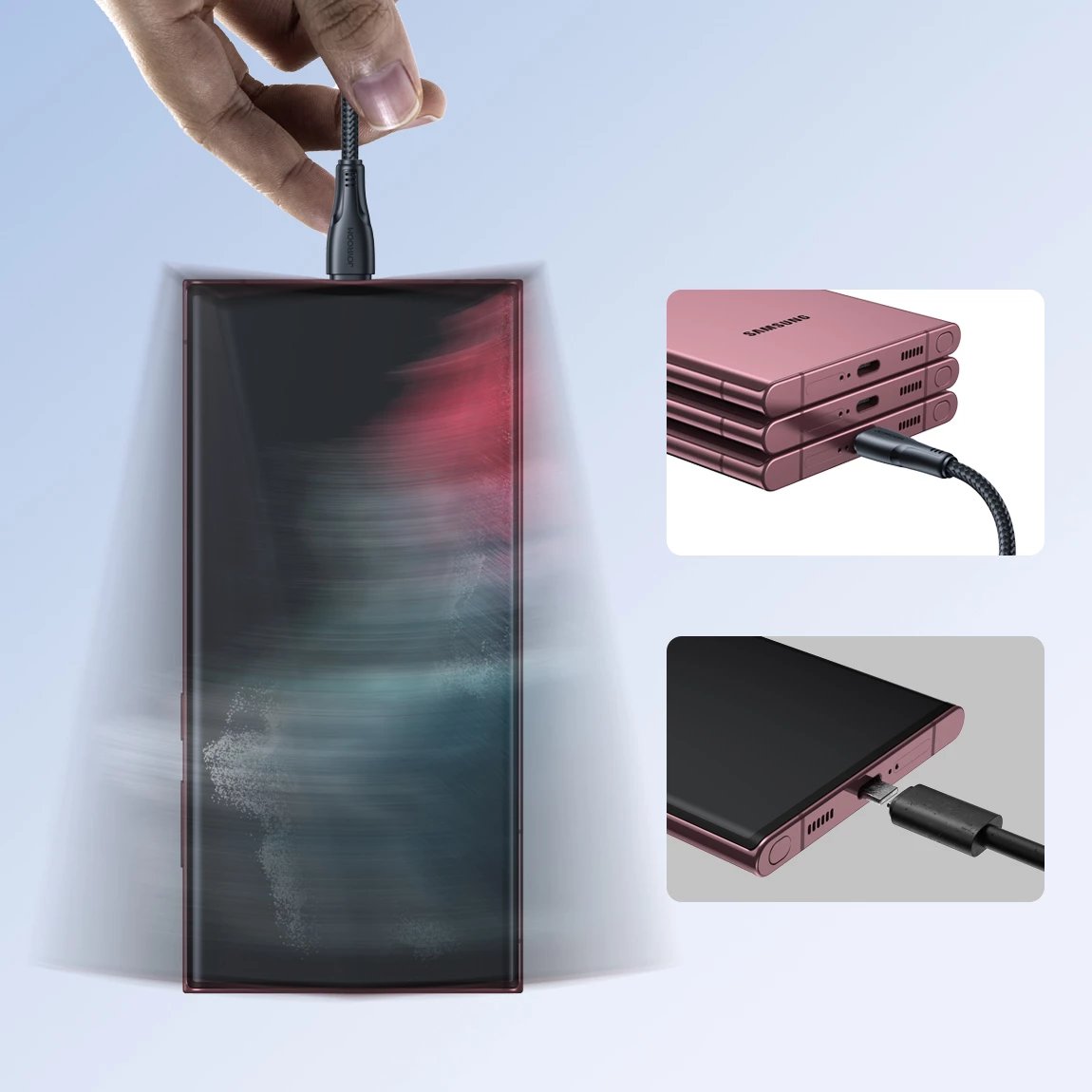 Kabllo Joyroom Surpass Series A11, USB-A në USB-C, 1.2m, 3A, e zezë