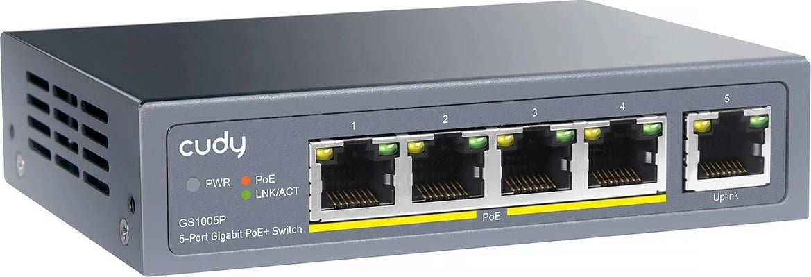 Switch Cudy GS1005P, Gigabit Ethernet, PoE, Rack mounting
