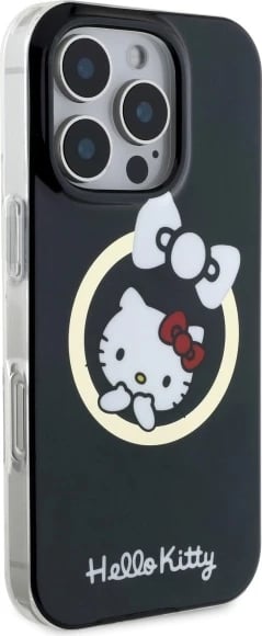 Mbështjellës Hello Kitty IML Fun bow MagSafe për iPhone 16 Pro Max, Zi