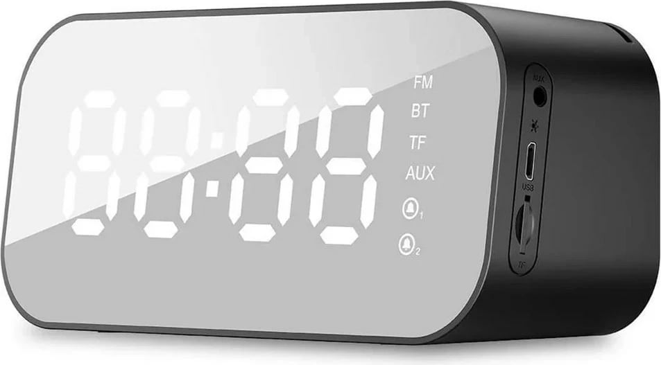 Altoparlant Bluetooth Havit M3 me orë alarmi dhe radio, i zi