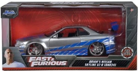 Model veture Dickie Fast & Furious 2002 Nissan Skyline 1:24, Argjendtë