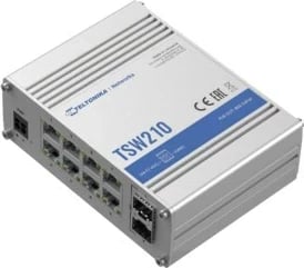 Switch Teltonika TSW210, 8 porte Gigabit Ethernet, Alumini