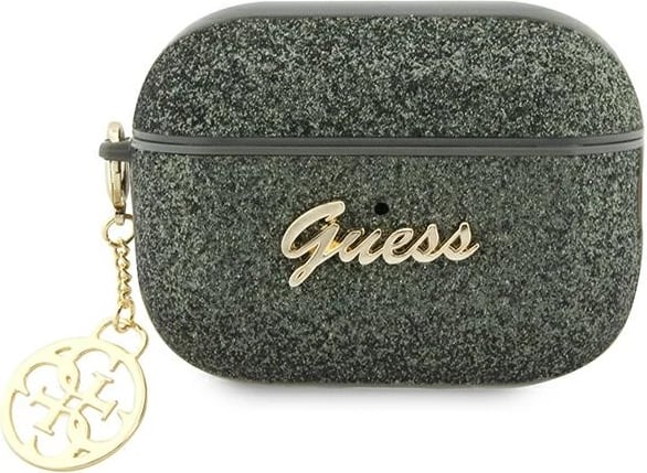 Mbështjellës Guess 4G Glitter Flake për AirPods Pro 2, me varëse, Jeshil