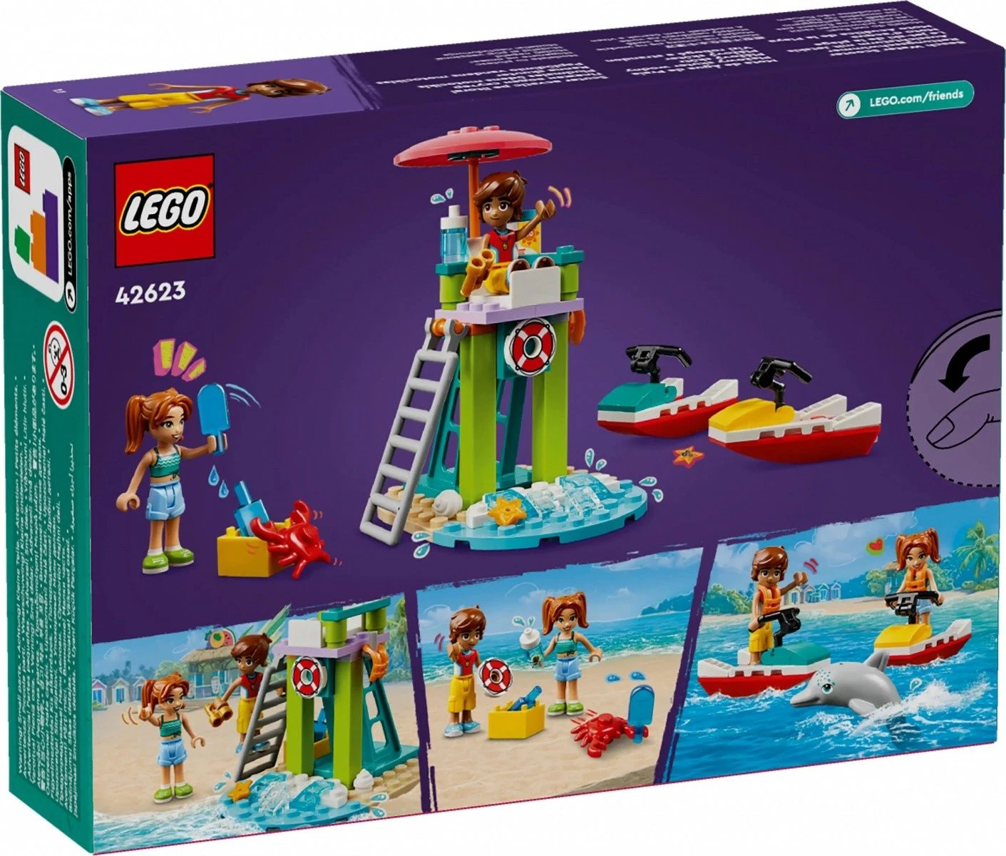Set LEGO Friends 42623 Beach Water Scooter, 84 pjesë, për fëmijë