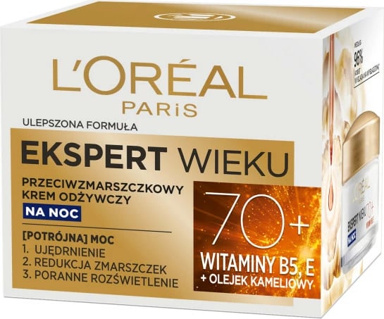 Krem nate anti-rrudhë L'Oreal Paris Expert Age 70+ për femra, 50ml