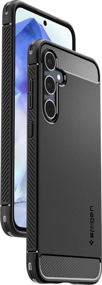Mbështjellës Spigen Rugged Armor për Samsung Galaxy A55 5G, i zi