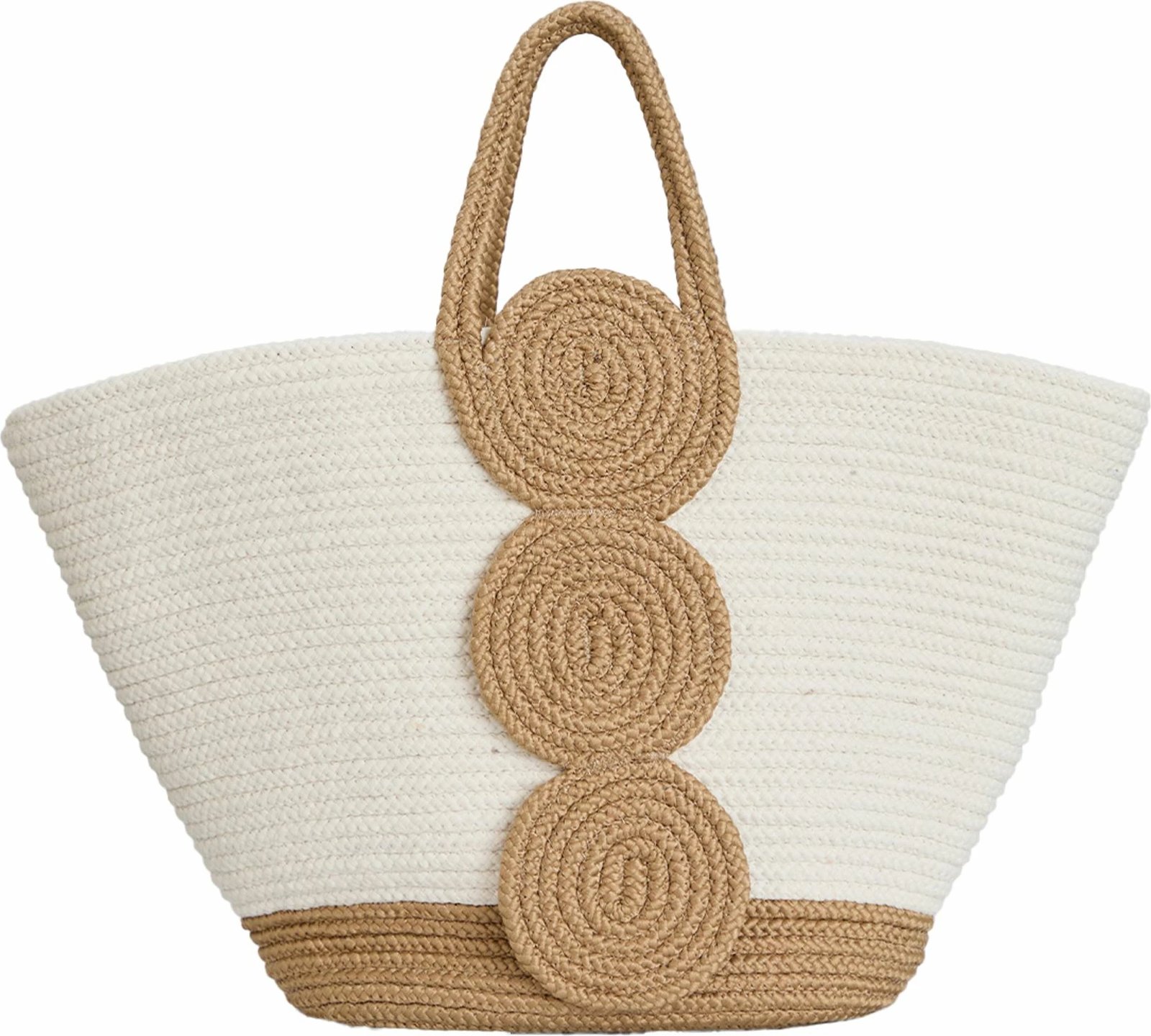 Çantë tote Zoozie Bags, Coco24031, ngjyrë kafe dhe e bardhë, 40x30cm