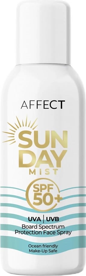 Spray për fytyrë me SPF Affect SunDay Mist Protective Face Spray SPF50+ për femra, 75ml
