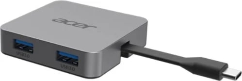 Dongle 4-në-1 Acer, HP.DSCAB.014, USB Type-C, 2x HDMI, 2x USB 3.2, Argjendtë