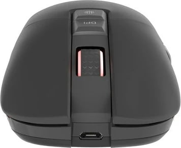 Maus wireless Genesis Zircon 330, 3600 DPI, 7 butona, i zi/kuq