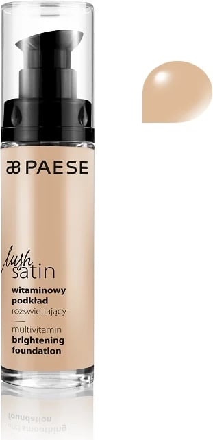 Fondatinë Paese Lush Satin Multivitamin Brightening për femra 32 Natural 30ml
