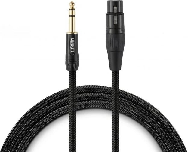 Kabëll audio WARM AUDIO PREM-XLRF-TRSM-6, 1.8 m, TRS në XLR, Zi