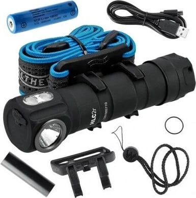 Dritë dore Walther HLC2r, LED, 3500 mAh, E zezë