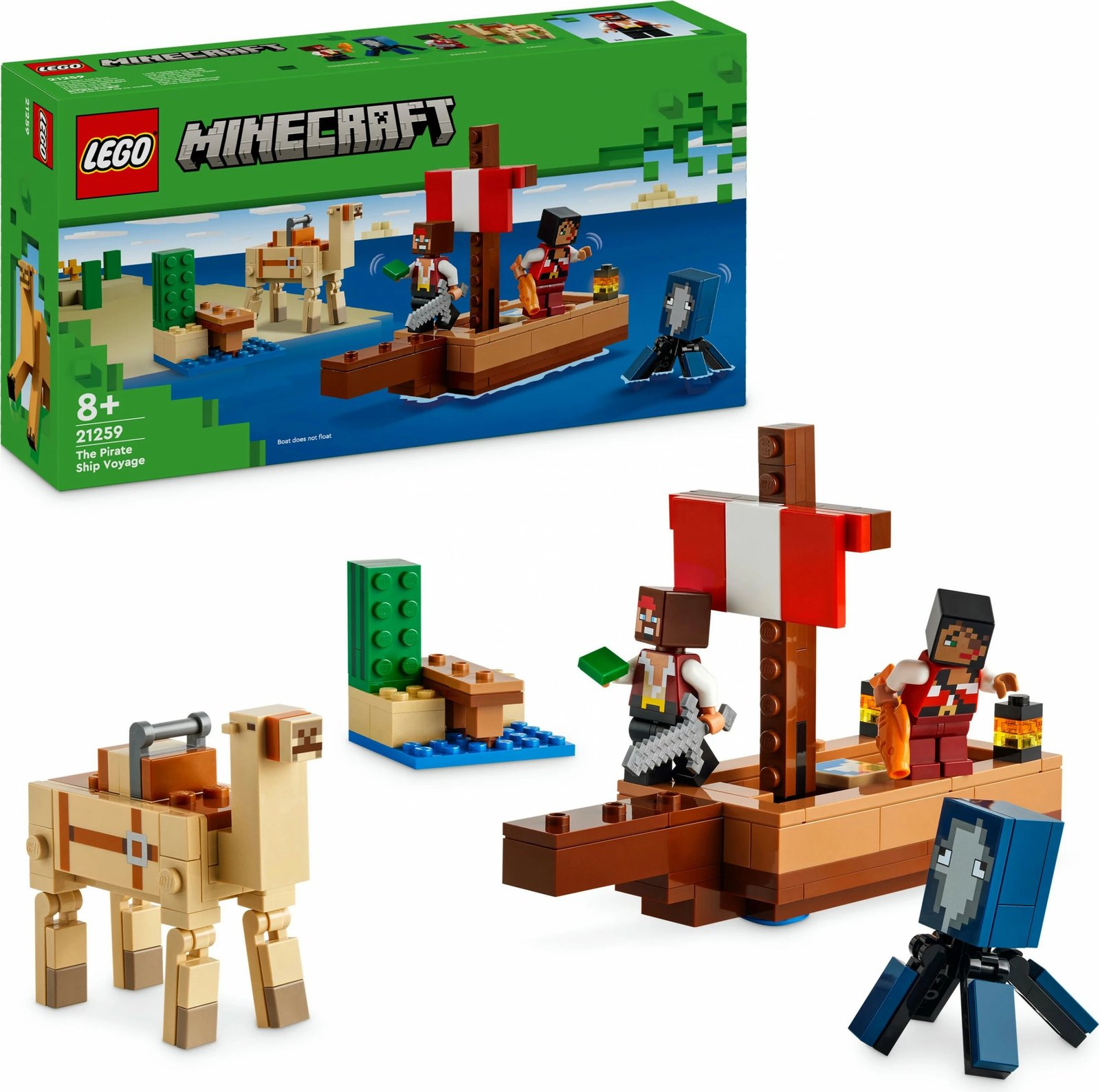 Set LEGO Minecraft 21259 Pirate Ship Voyage