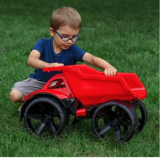 Kamion lodër Wader Maximus 64000, plastikë, i kuq dhe i zi