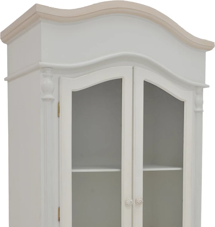 Vitrinë Pazlen Inart ngjyrë e bardhë antike MDF 74.5x39x190cm