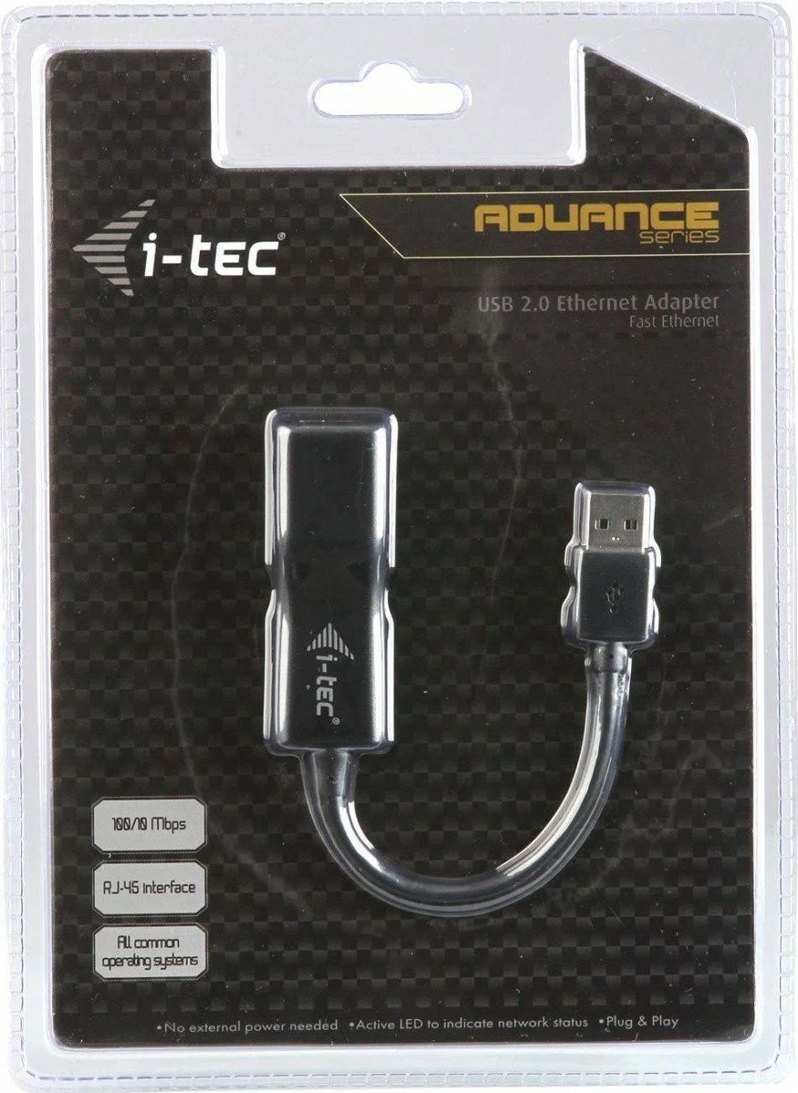 Kartë rrjeti USB i-tec U2LAN, 10/100 Mbps, e zezë