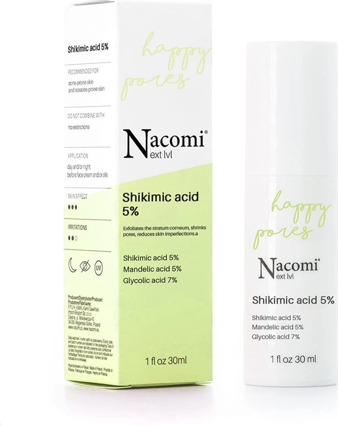 Serum eksfoliant për femra Nacomi Next Level Shikimic Acid 5%, 30ml