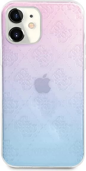 Mbështjellës Guess GUHCP12S3D4GGBP për iPhone 12 mini 5.4", 4G 3D Pattern, blu-rozë