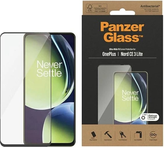 Xham mbrojtës PanzerGlass Ultra-Wide Fit për OnePlus Nord CE 3 Lite