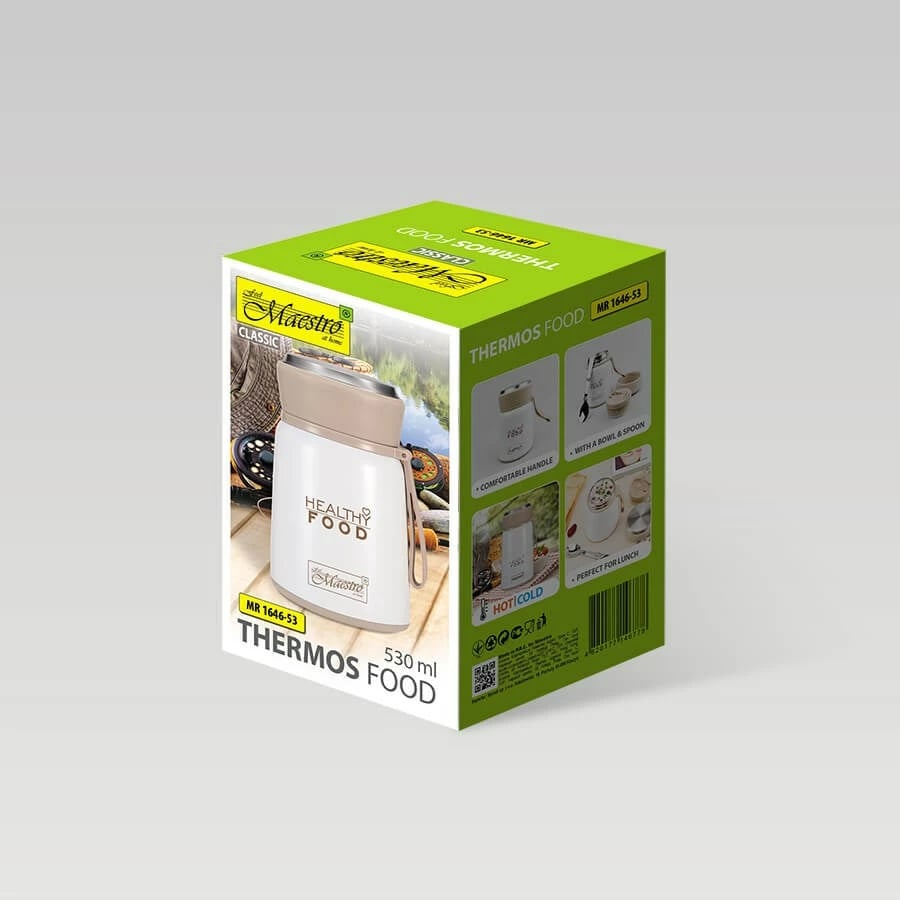 Termos ushqimi Maestro MR-1646-80, 800 ml, bardhë