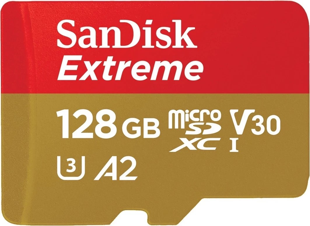 Kartë e memories SanDisk microSDXC Extreme A2 V30 U3, 128GB