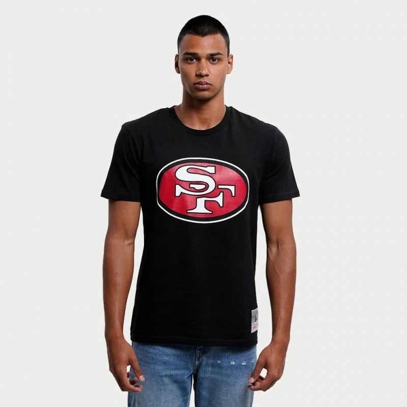 Maicë për Meshkuj Mitchell & Ness me Logo e NFL Team San Francisco 49ers, e Zezë