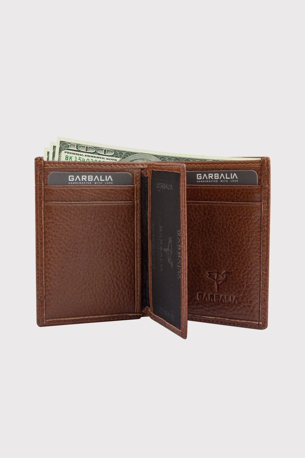 Portofol për burra, lëkurë natyrale, ngjyrë tan, Franklin Crazy