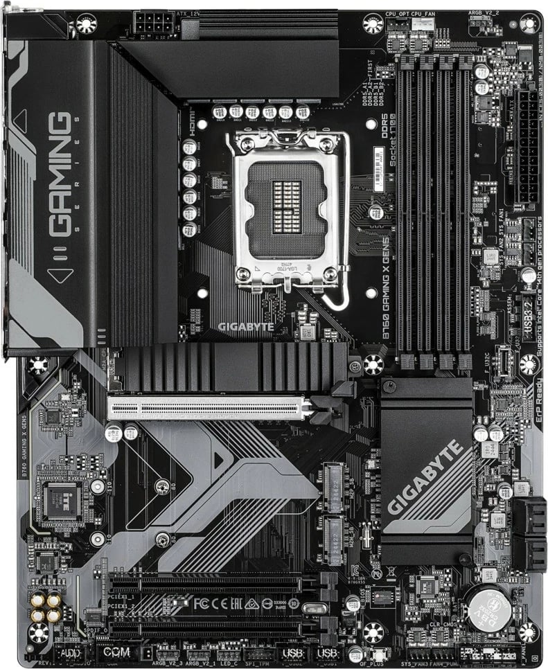 Pllakë amë Gigabyte B760 GAMING X GEN5, ATX, Socket LGA1700, DDR5, PCIe 5.0, E zezë