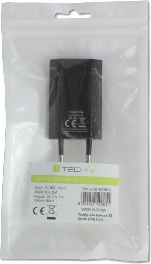 Adapter energjie USB Techly 5V 1A, i zi
