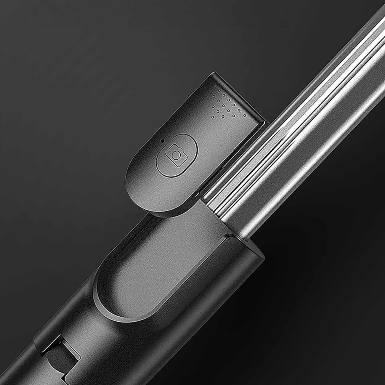 Selfie stick Hurtel WH1YXS tripod teleskopik 1m me llambë LED, mbajtëse telefoni, e zezë