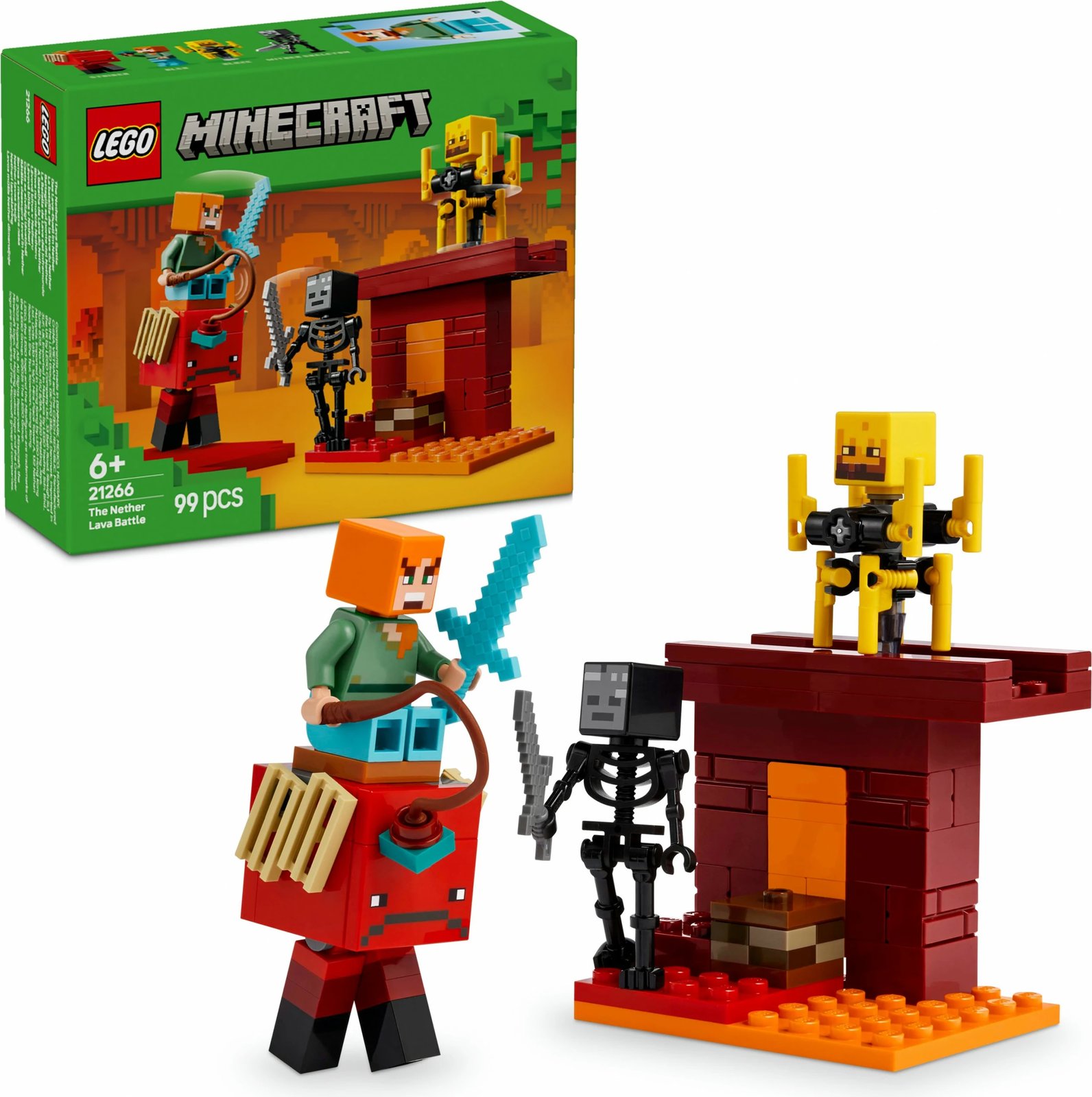 Set ndërtimi LEGO Minecraft 21266, 99 pjesë, shumëngjyrësh
