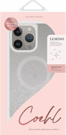 Mbështjellës UNIQ Coehl Lumino Magnetic Charging për iPhone 16 Pro Max, argjendtë