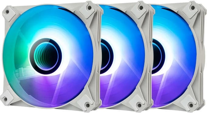 Set ventilatorë kompjuteri Darkflash Infinty 8 PWM A-RGB 3 copë, 120x120mm, i bardhë