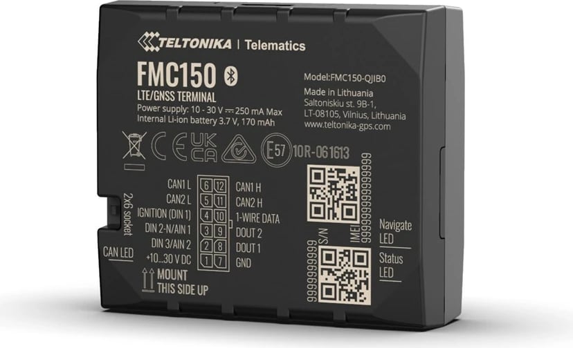 GPS tracker Teltonika FMC150 për vetura, Zi