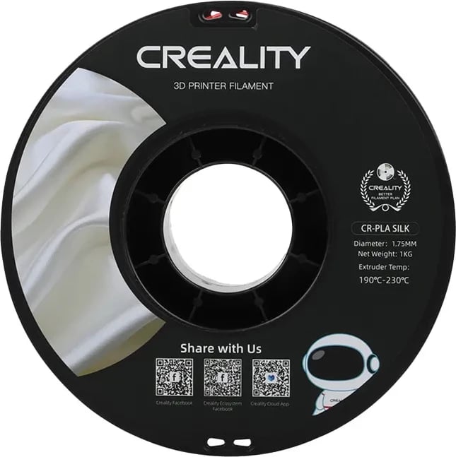 Filament 3D Creality CR-Silk PLA, 1.75mm, 1kg, ari-e-kuqe