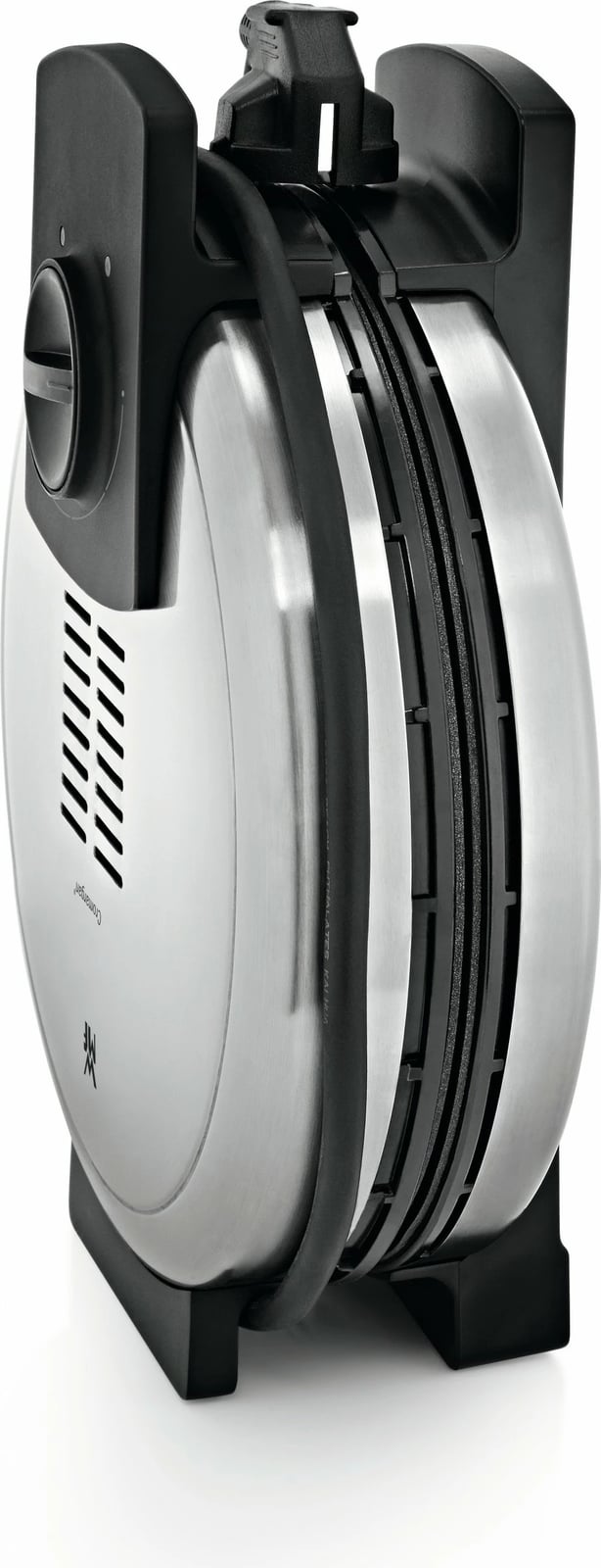 Pajisje për vafla WMF Lono 04.1521.0011, 5 vafla, Zemër, 900 W, E zezë, Krom