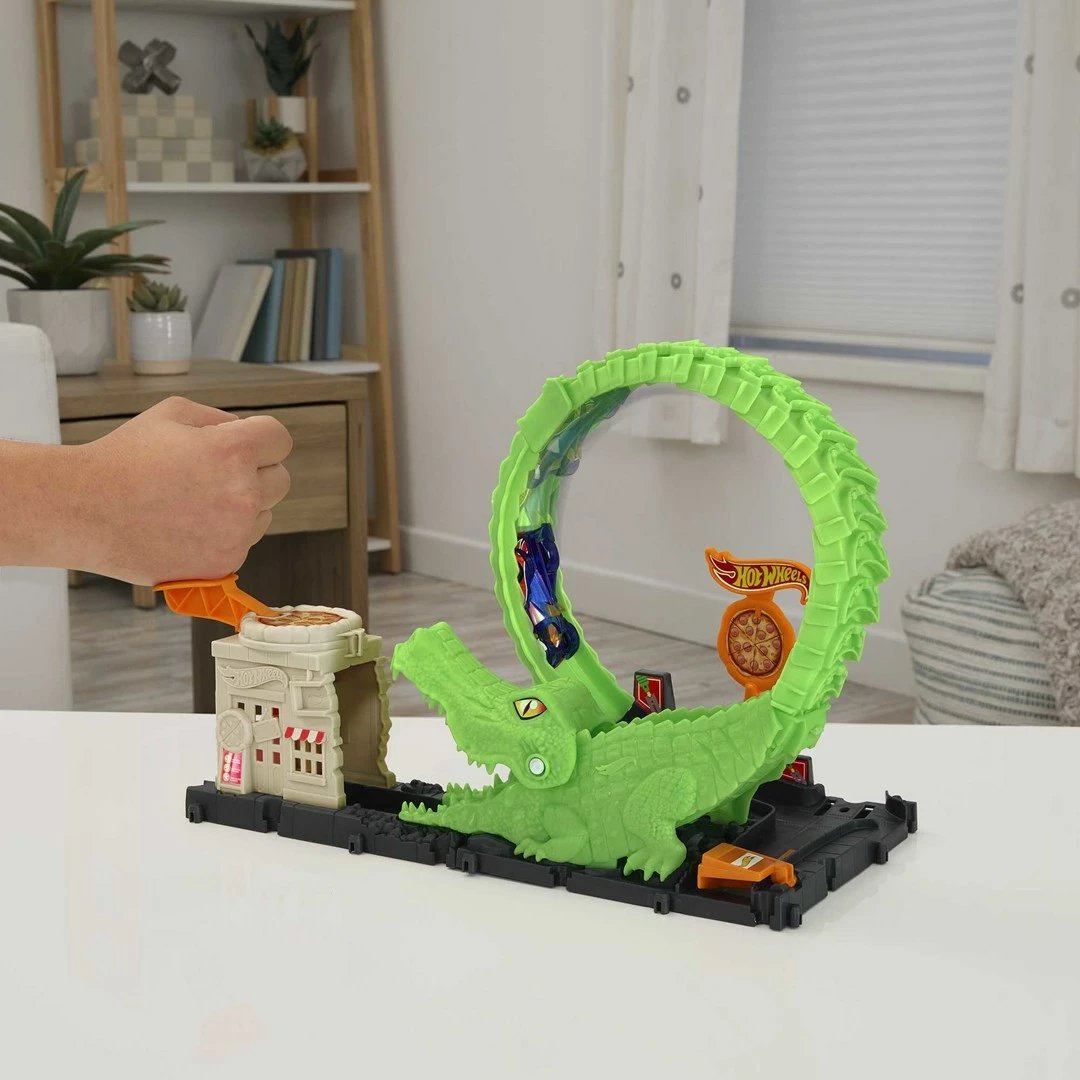 Set lojërash Hot Wheels City Gator Loop Attack, MATTEL, shumëngjyrësh