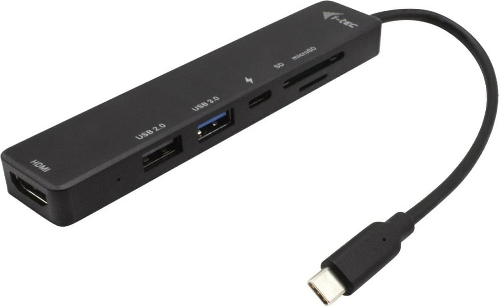 Kasë i-tec C31TRAVELEASYDOCKPD, USB-C, HDMI 4K, Power Delivery 60W, e zezë