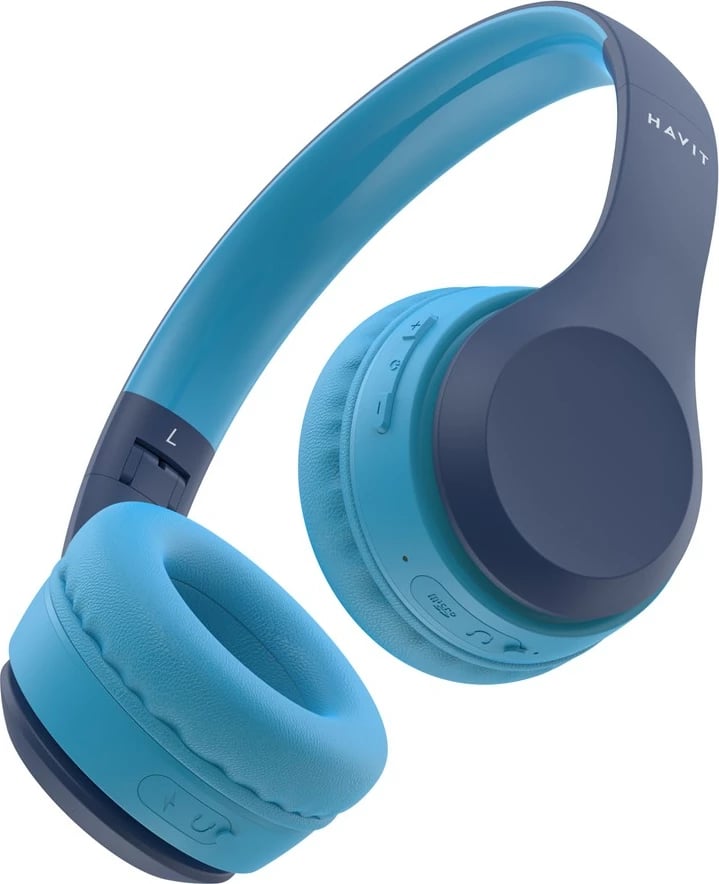 Kufje Bluetooth për fëmijë Havit H626BT, Wireless & Wired, 400 mAh, Blu